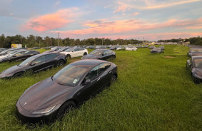 Floridā lauka vidū pamanīti simtiem pamestu Tesla Model 3 automobiļu - un tie ir pavisam jauni.