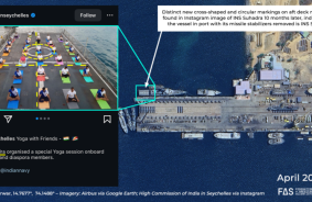 Indijas Jūras kara flote "zaļo" savu kodolieroču pārvietošanu, izmantojot Instagram jogas kadru