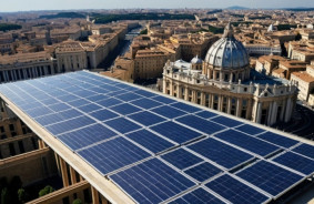 Vēstule "Brālim Saulei". Pāvests ir devis rīkojumu uzbūvēt saules spēkstaciju, kas Vatikānu 100% nodrošinās ar elektroenerģiju.