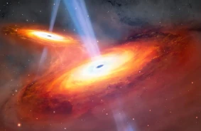 Astronomi ir atklājuši vecāko saplūdušo kvazāru pāri