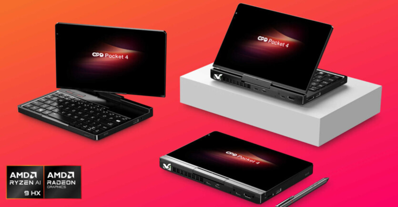 GPD Pocket 4: pirmais ar AMD Ryzen AI 300 Strix apgādātais kabatas klēpjdators transformators