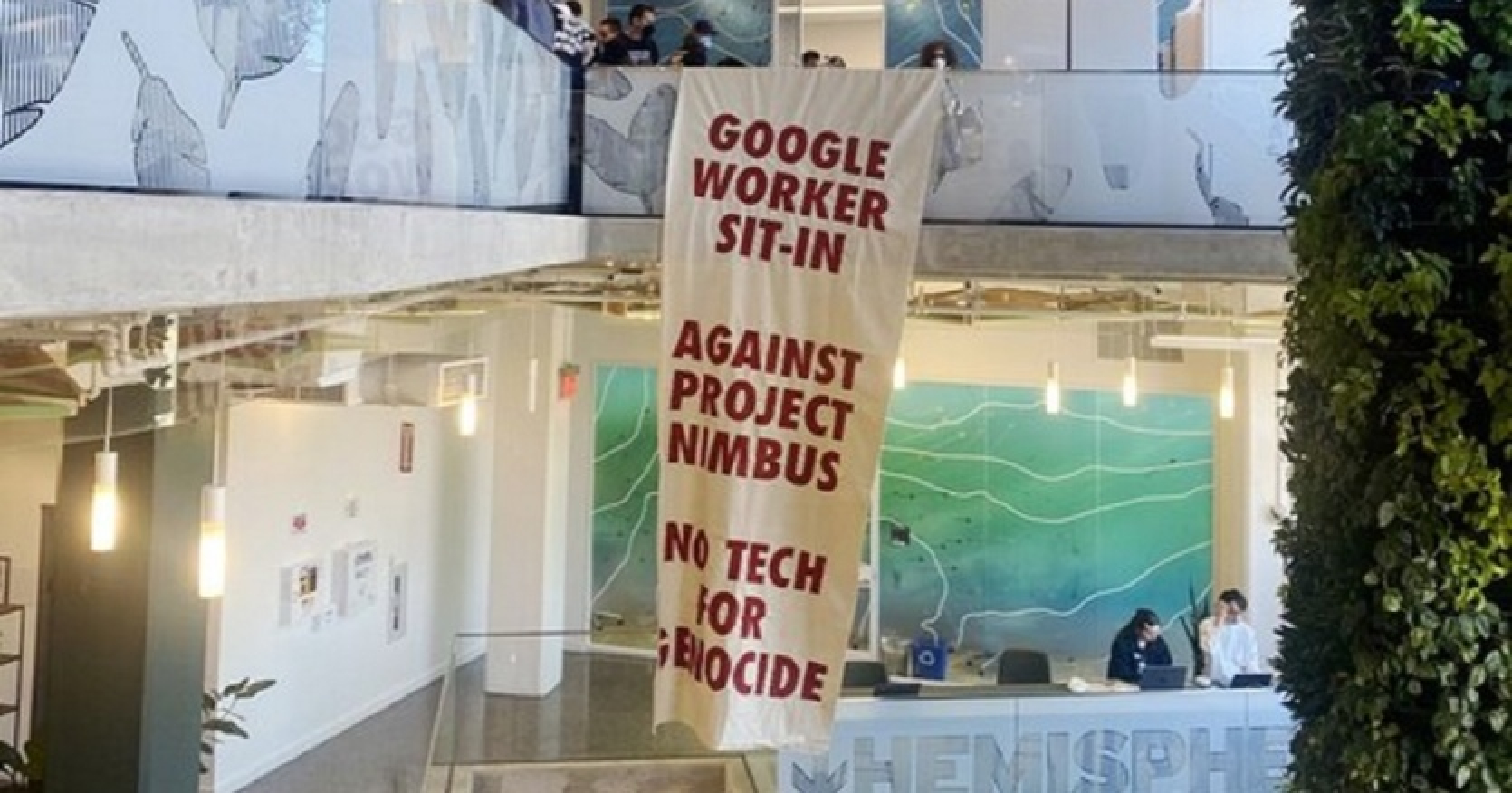 Google darbinieki arestēti par biroja protestu pret sadarbību ar Izraēlu