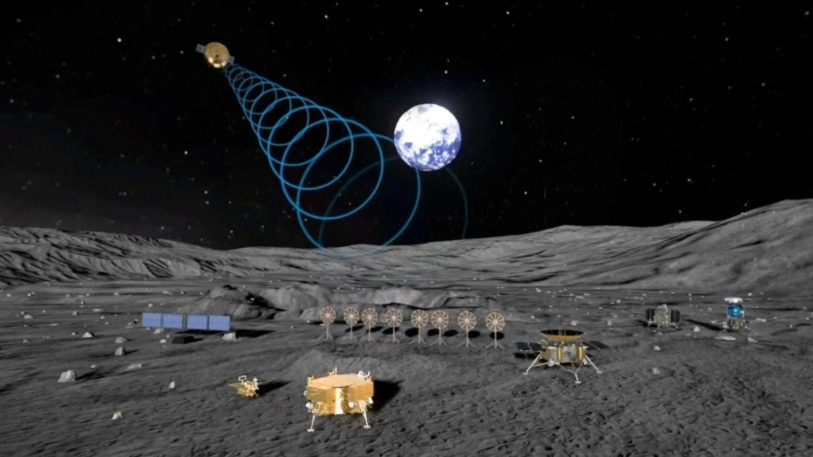 Ķīna parādīja kosmosa bāzes projektu uz Mēness - tur kaut kādu iemeslu dēļ bija NASA raķete, kuras ekspluatācija tika pārtraukta 2011. gadā.