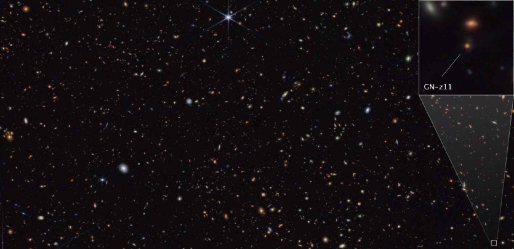 Webb teleskops "ielūkojās" vistālākajā zināmajā galaktikā - tā pastāvēja, kad Visums bija tikai 430 miljonus gadu vecs.